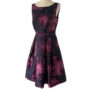 Eliza J Navy and Magenta Dress Size 4